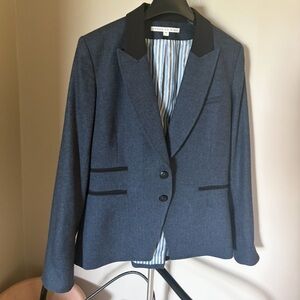 Veronica Beard Dickey Compatible Blue and Black Women's Blazer